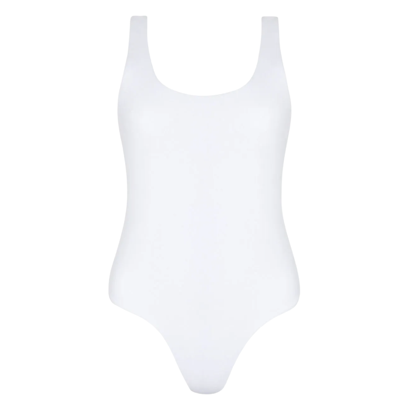 Women’s Shell White Terry Scoop Neck One Piece