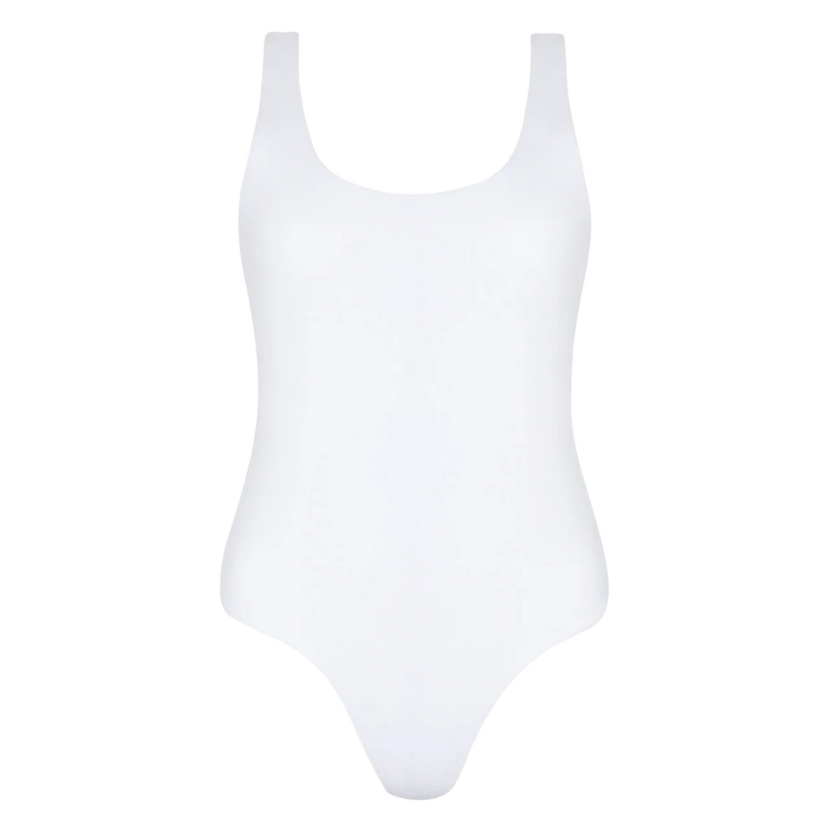 Women’s Shell White Terry Scoop Neck One Piece