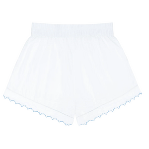 Women’s White Scalloped Short