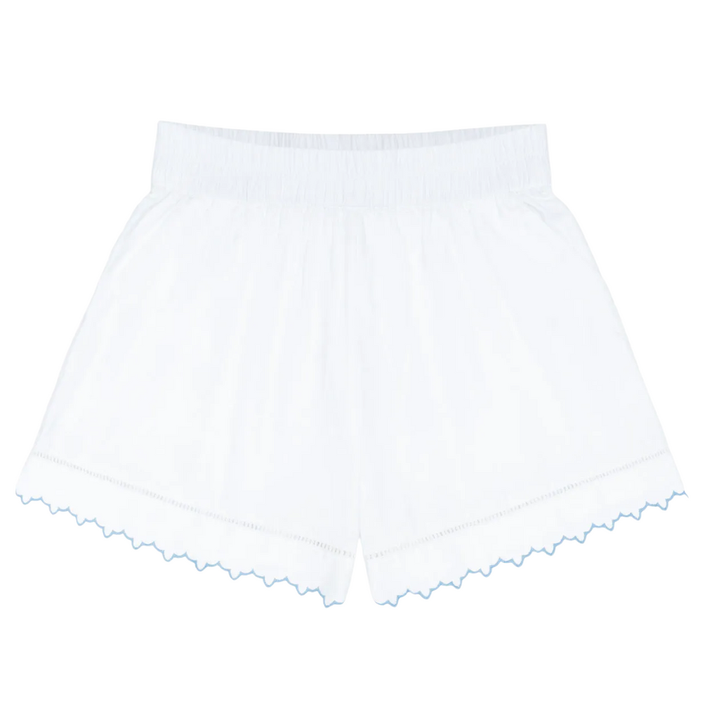 Women’s White Scalloped Short