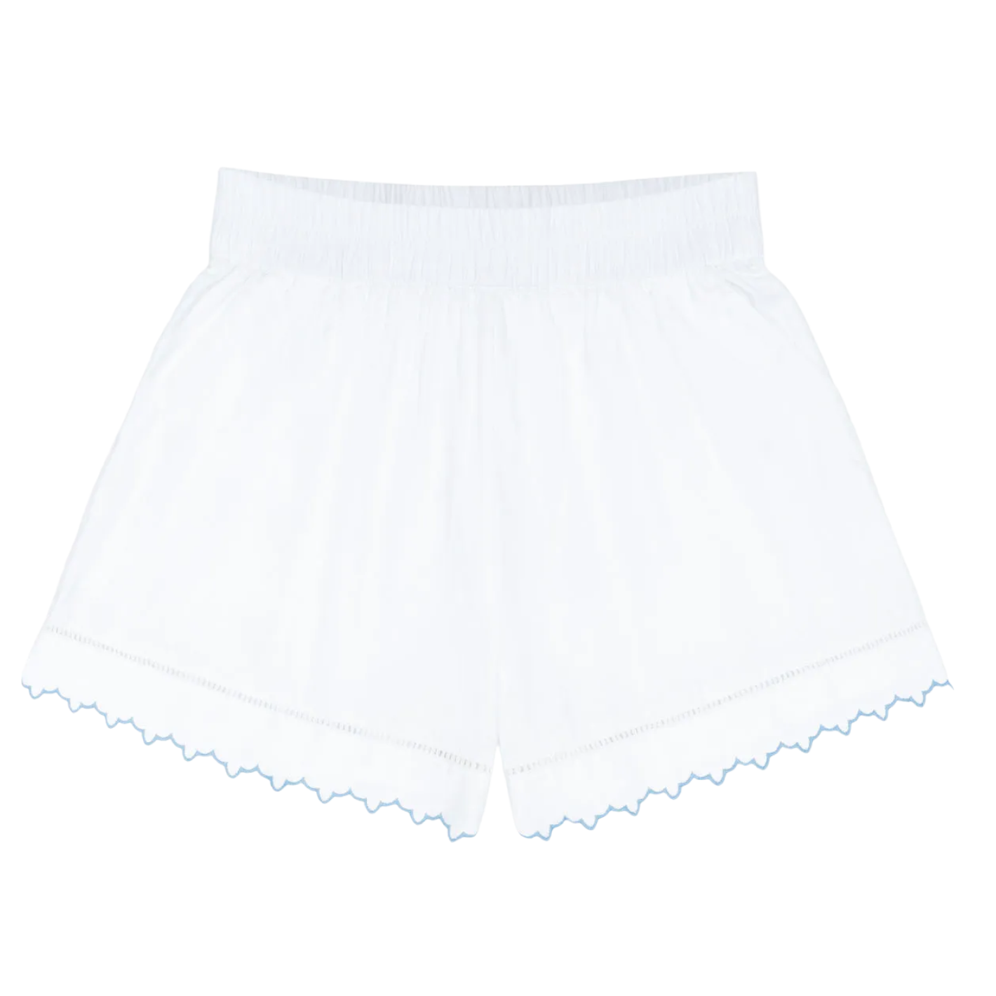 Women’s White Scalloped Short