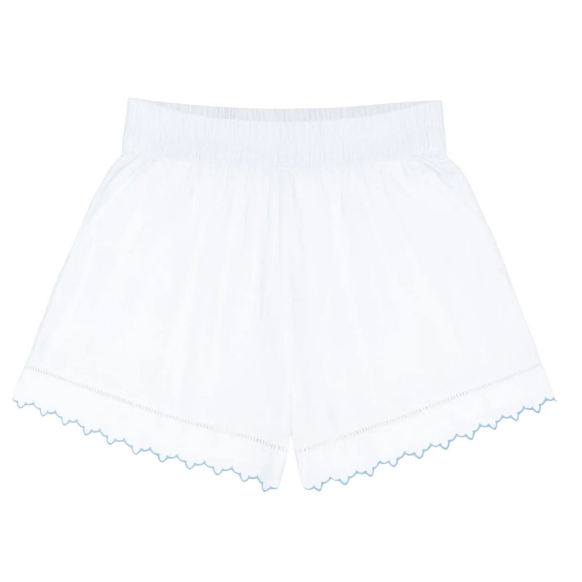Women’s White Scalloped Short
