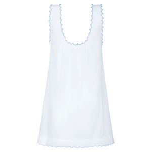 Women’s White Scalloped Button Up Dress