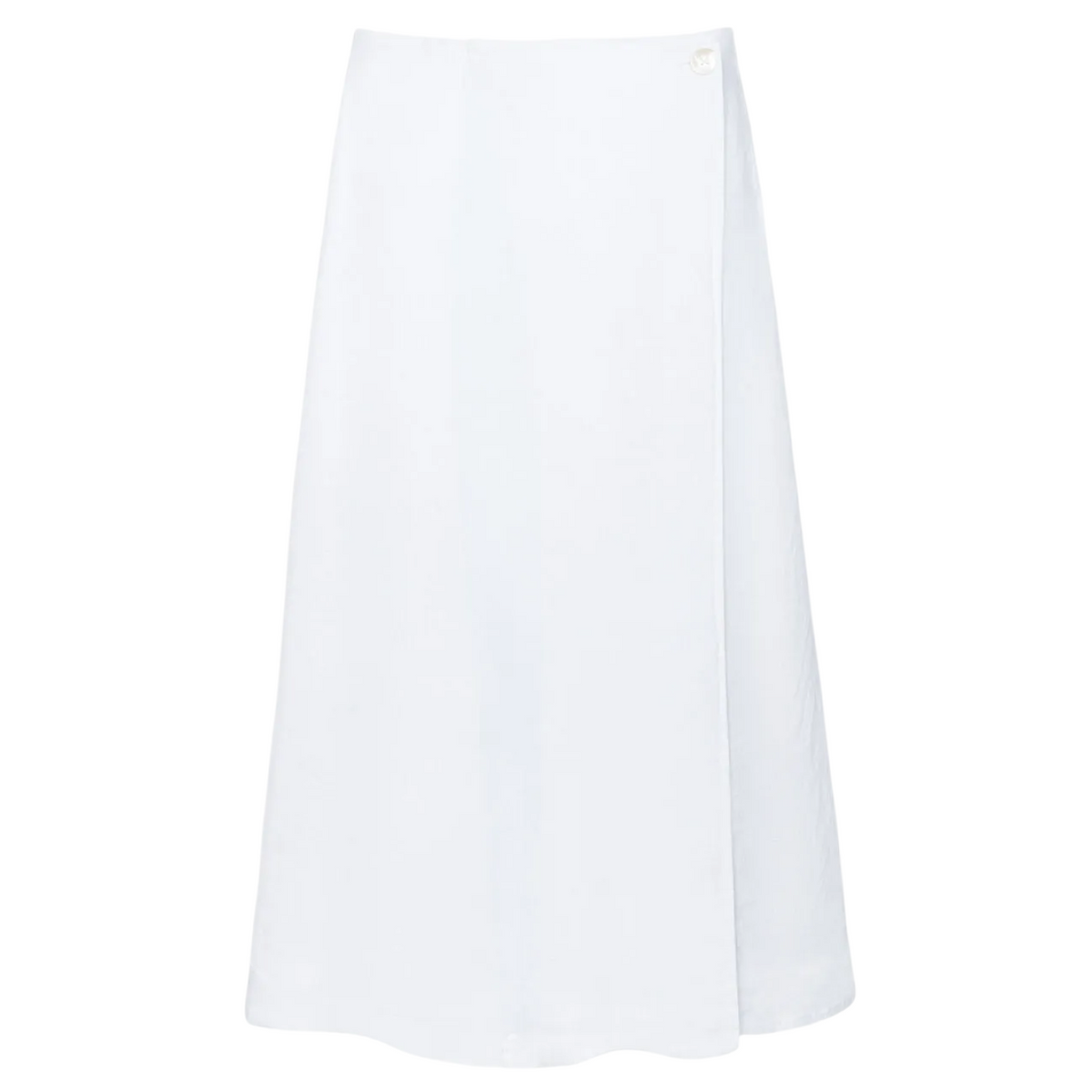 Women’s White Linen Wrap Skirt