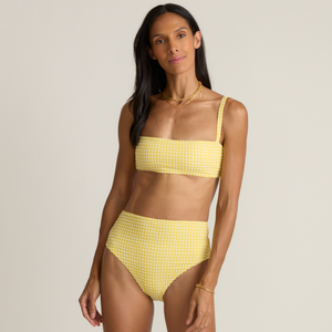 Women’s Soleil Gingham High Waist Bikini Bottom
