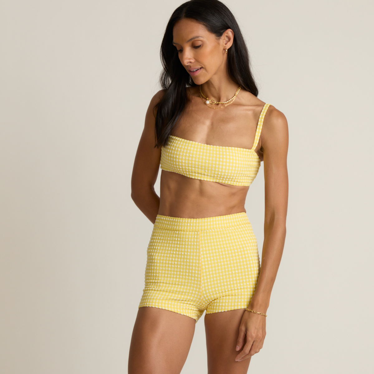 Women’s Soleil Gingham Swim Short