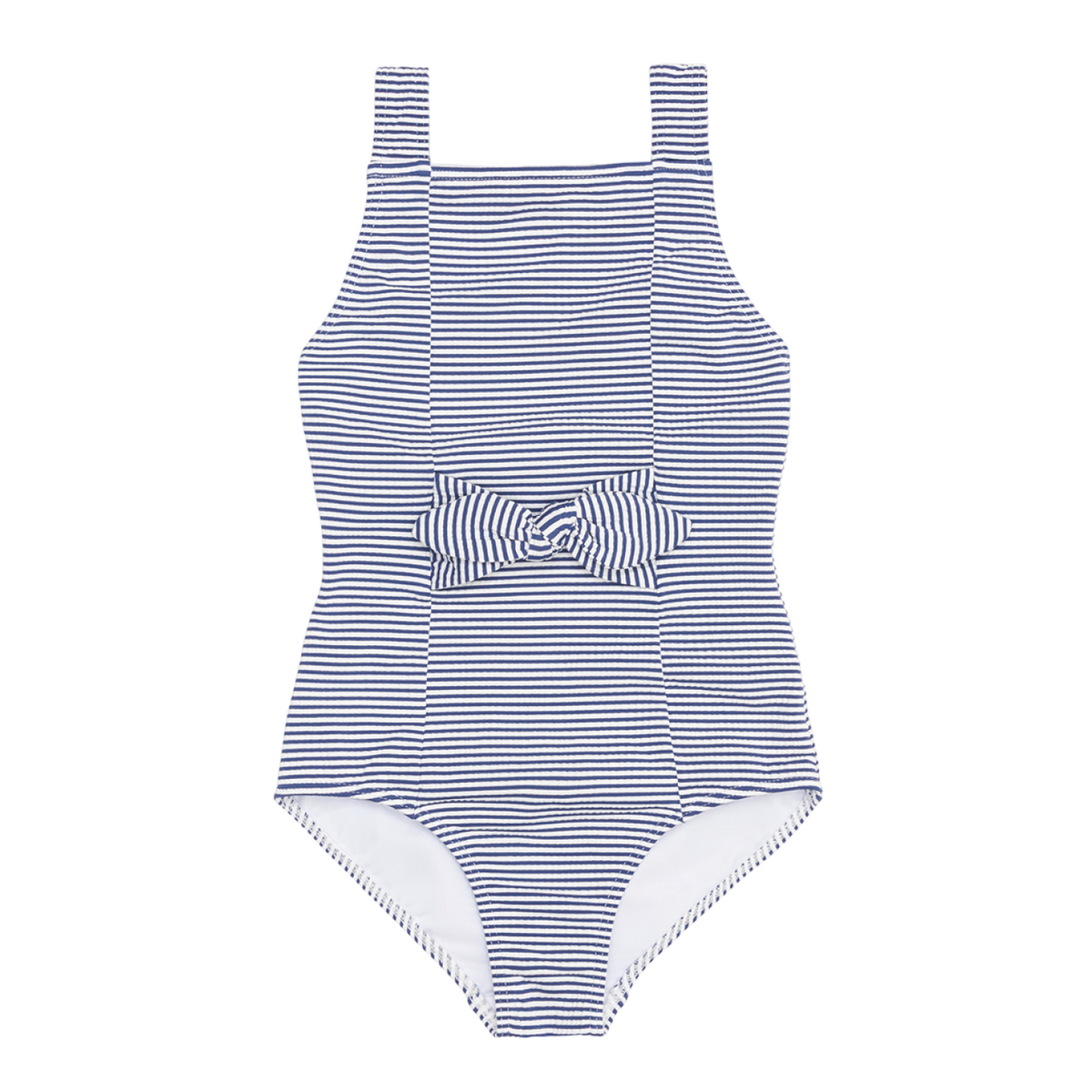Girl’s Harbor Stripe Tie-Front One Piece