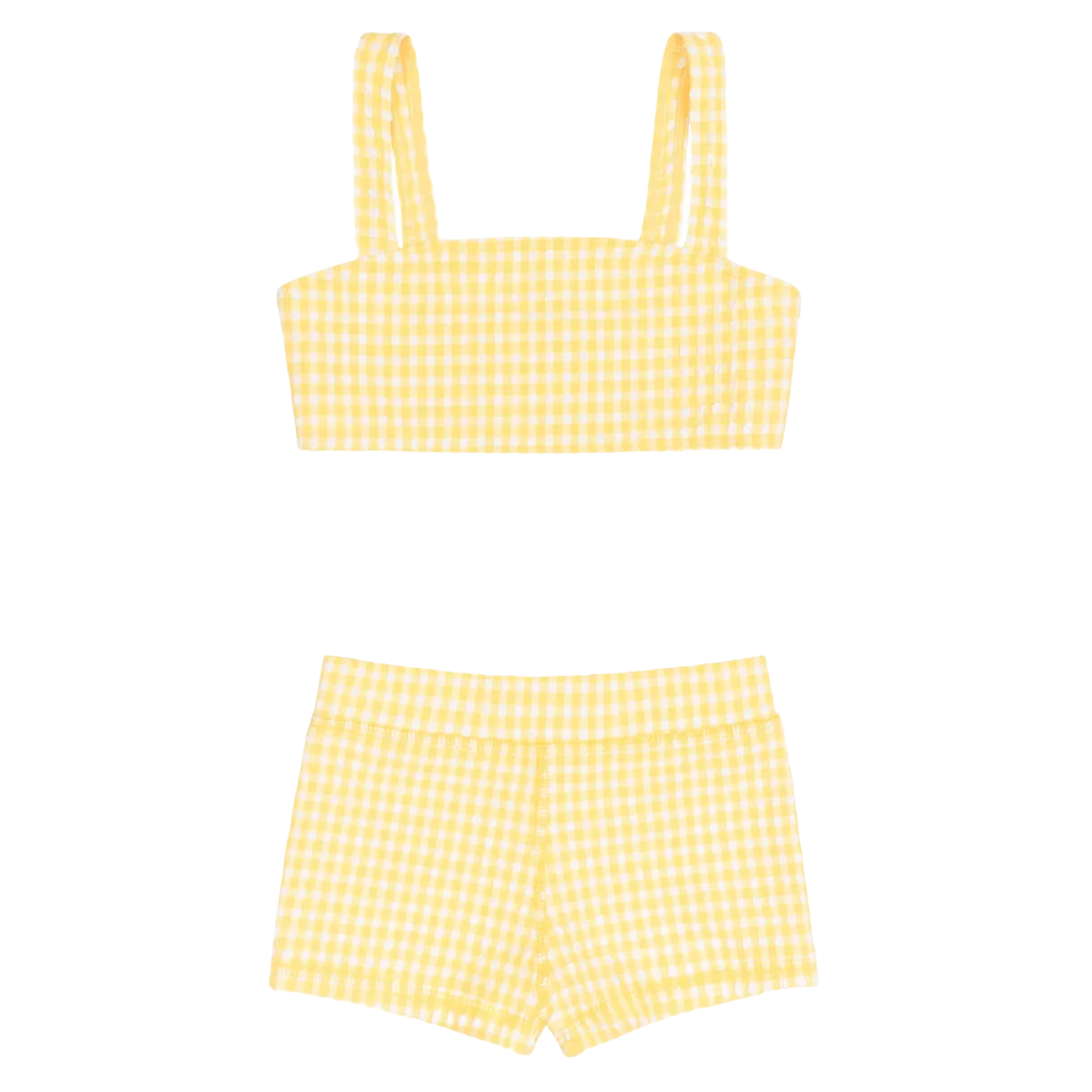 Girls’ Soleil Gingham Bandeau Bikini and Swim Short