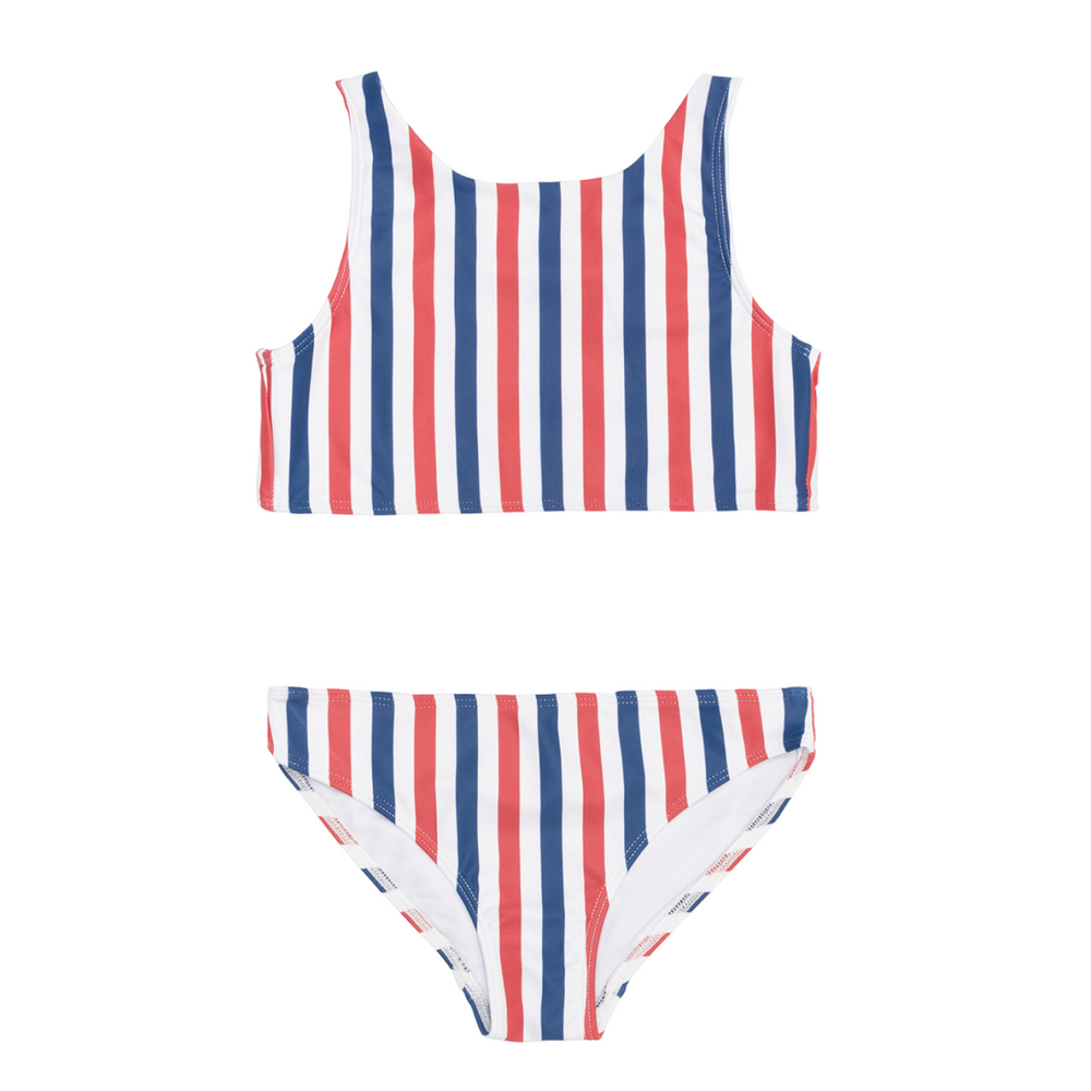 Girl’s Surfrider Stripe Double Tie-Knot Bikini