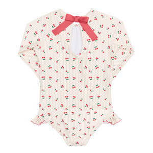 Girl’s Summer Cherries Rashguard One Piece
