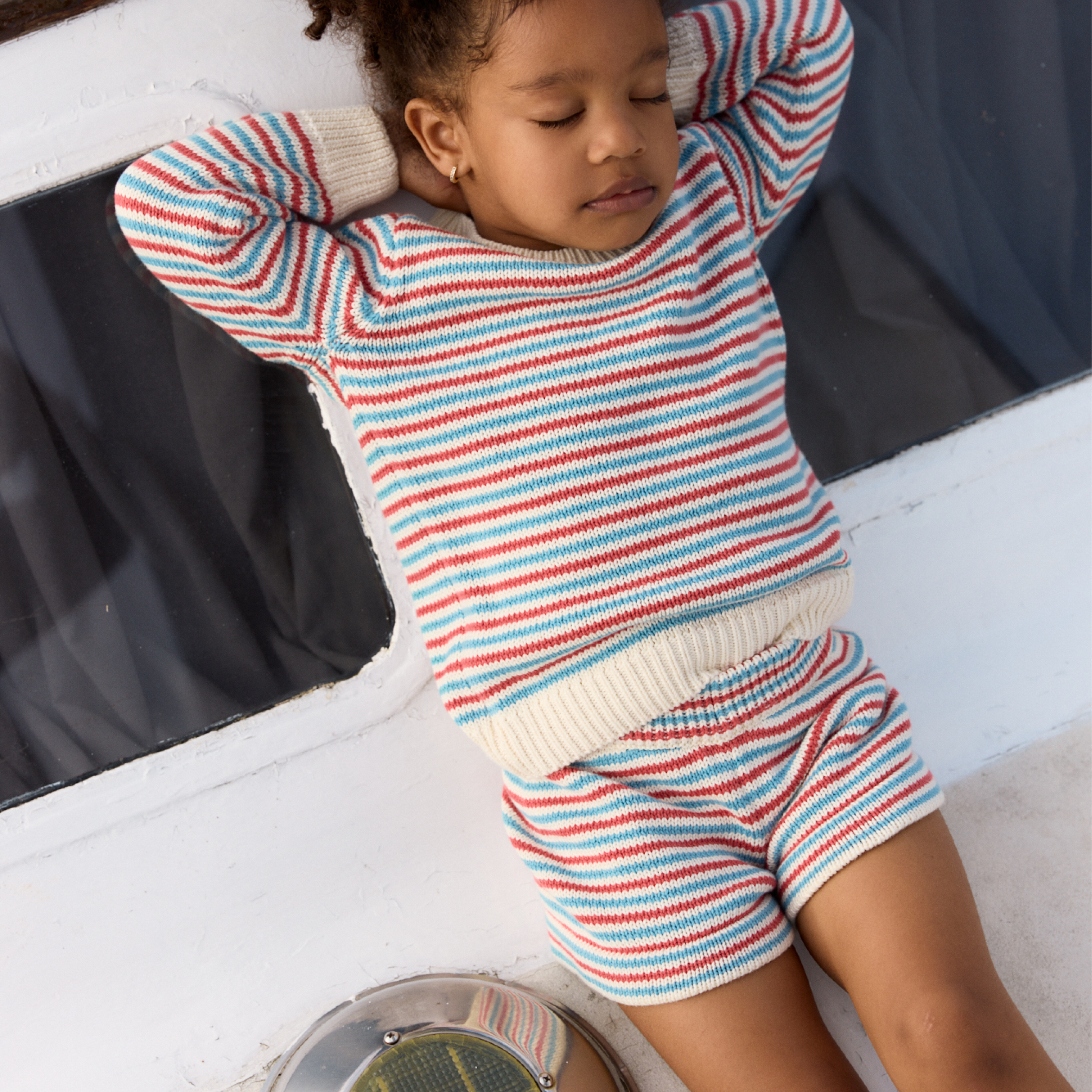 Kids Marina Stripe Knit Short