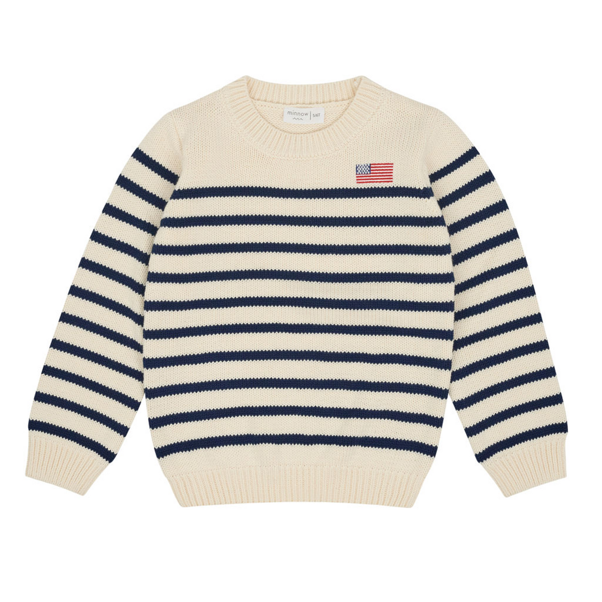 Unisex Americana Breton Stripe Knit Sweater