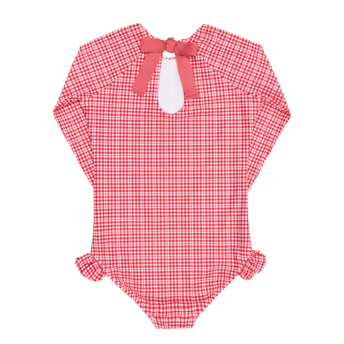 Girl’s Poppy Gingham Rashguard One Piece