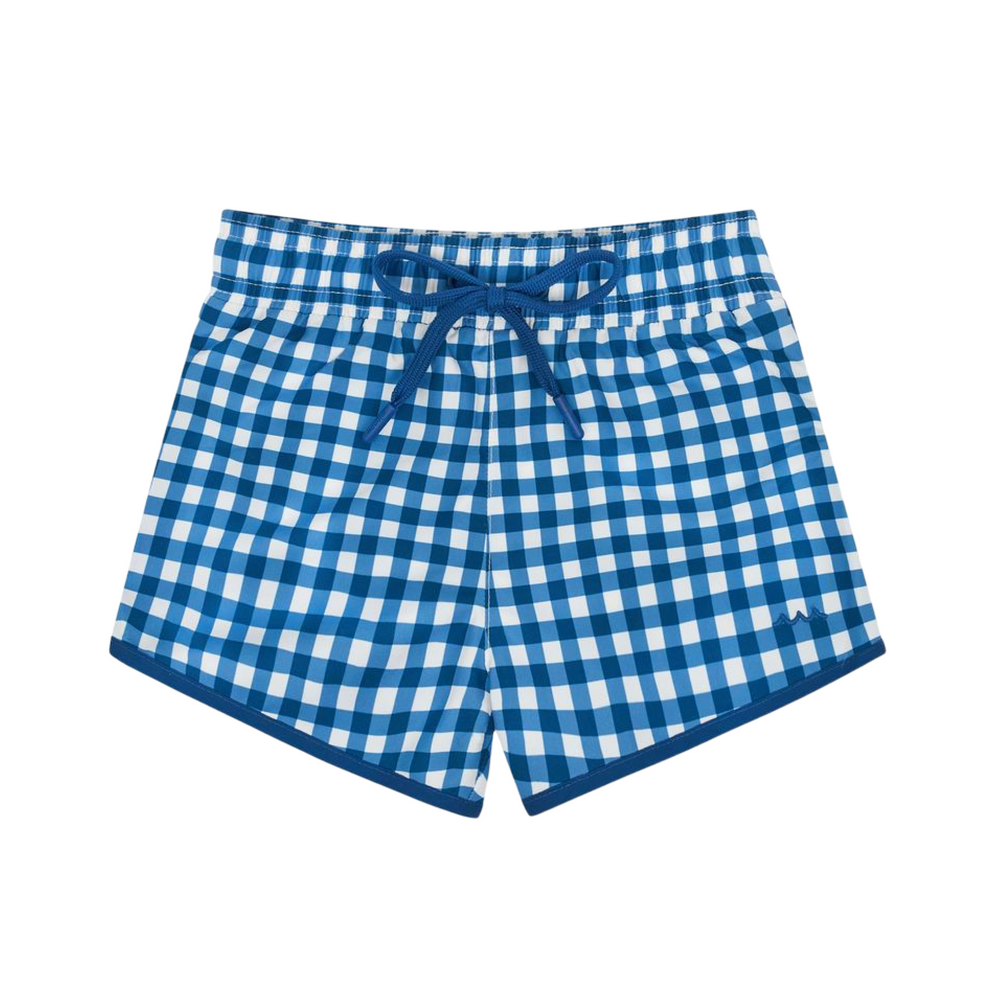 Boys Navy Picnic Gingham Boardie