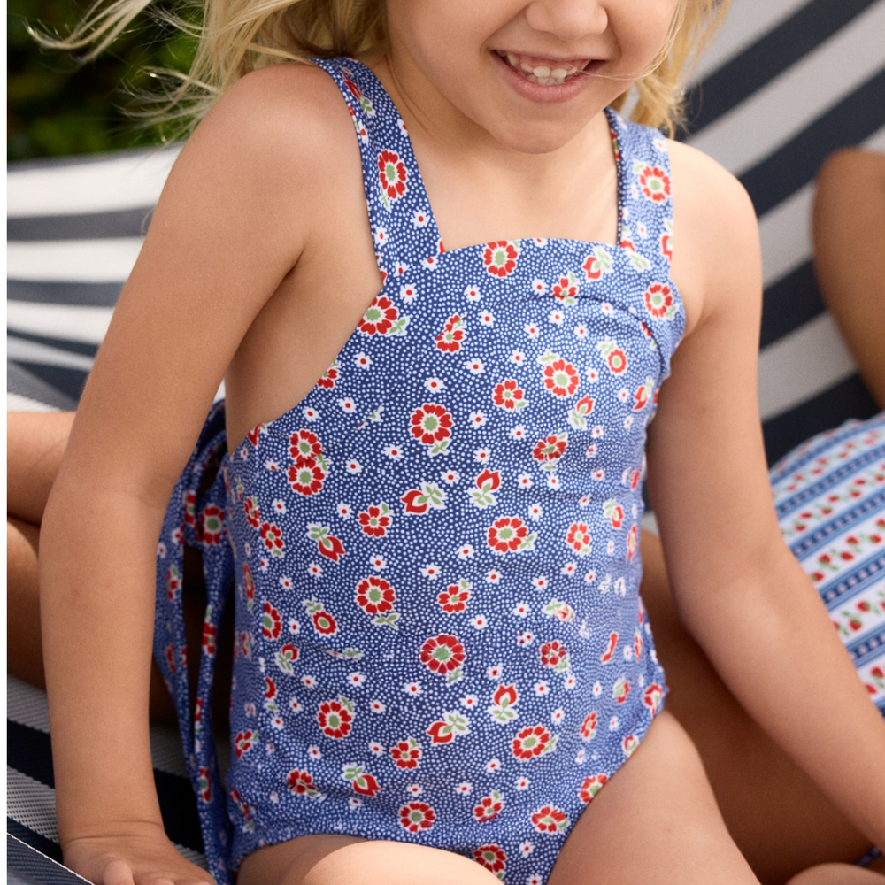 Girls Chatham Floral Bib One Piece