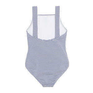 Girl’s Harbor Stripe Tie-Front One Piece