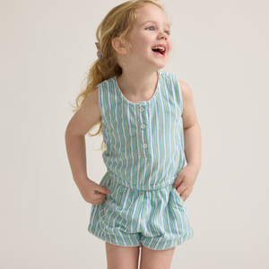 Girls’ Tamarin Stripe French Terry Romper