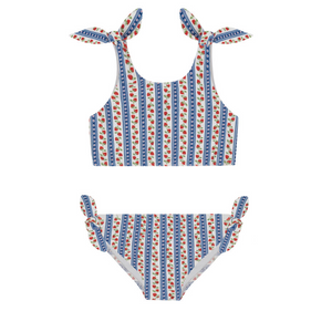 Girls Strawberry Patch Tie Knot Bikini