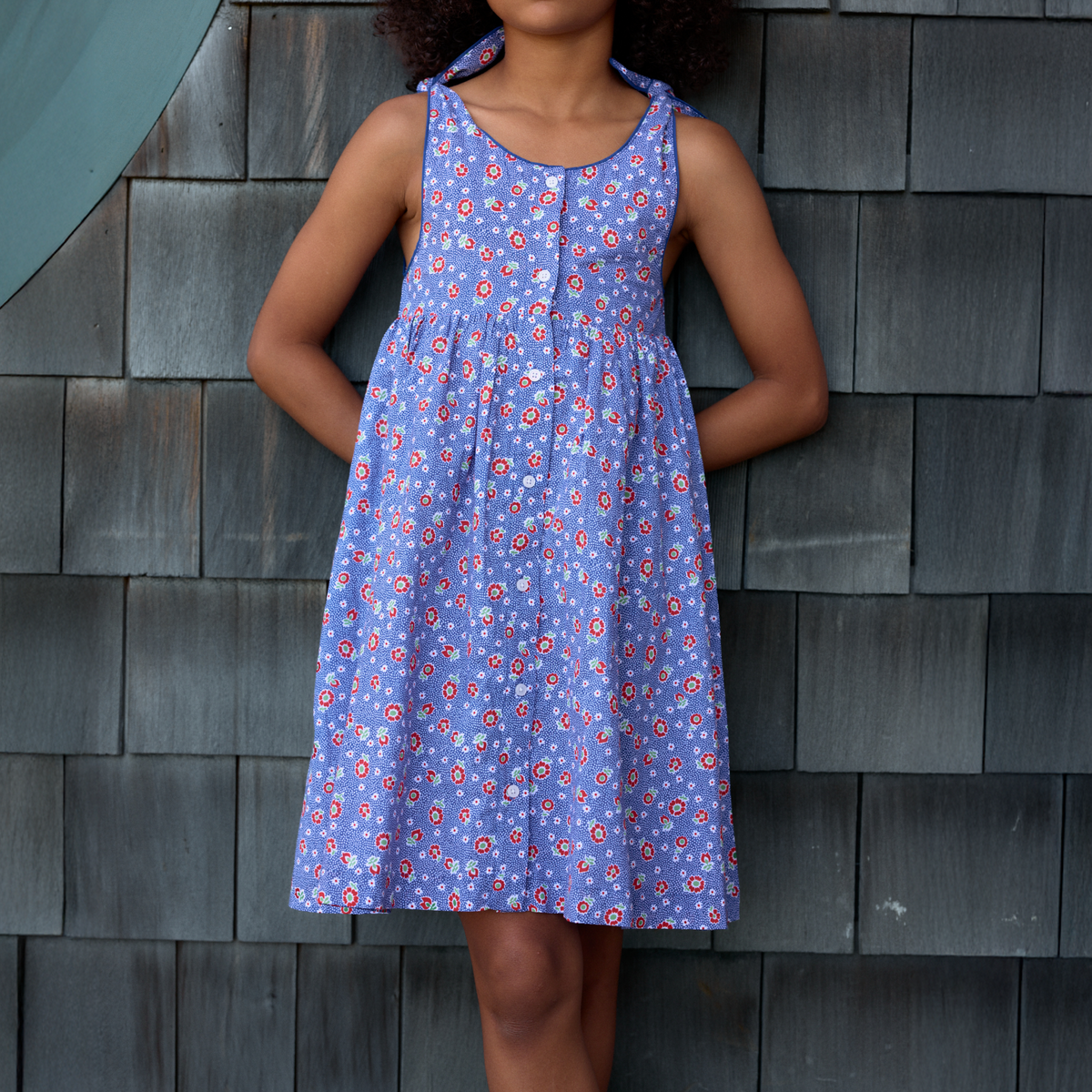 Girls Chatham Floral Tie Knot Dress