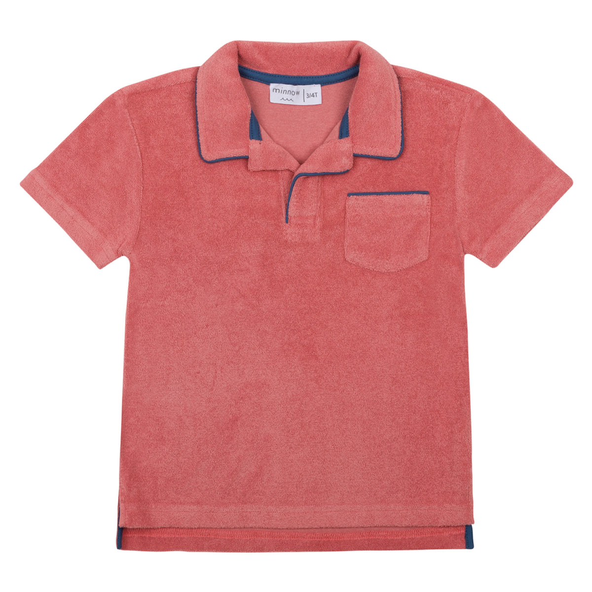 Boy’s Poppy Red French Terry Polo