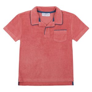 Boy’s Poppy Red French Terry Polo
