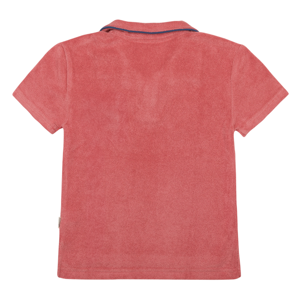 Boy’s Poppy Red French Terry Polo