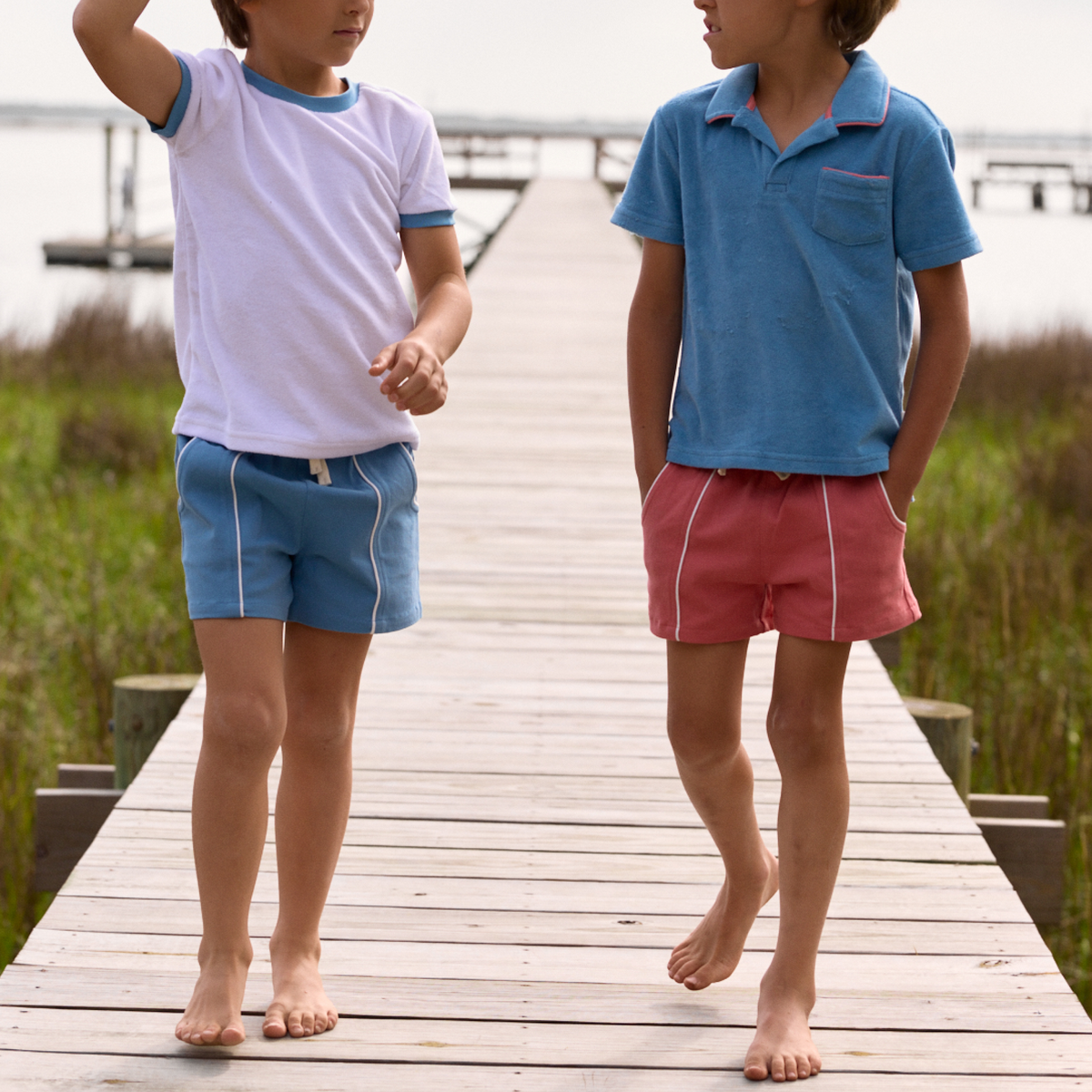 Boys Sailor Red Ultra-Soft Twill Shorts