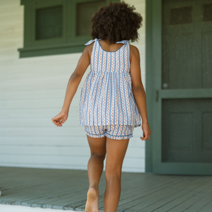 Girls Strawberry Patch Tie Knot Tank And Short Set