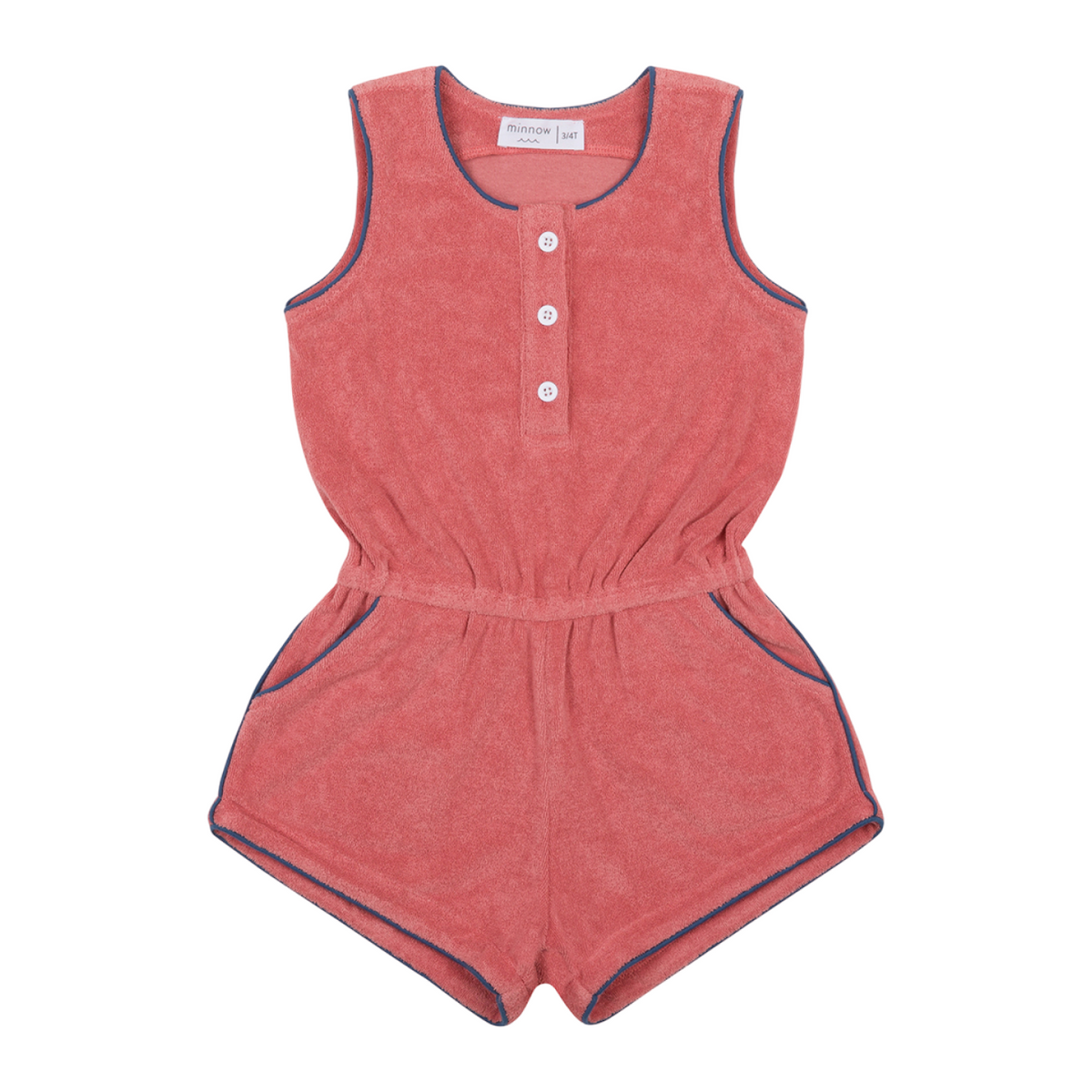 Girl’s Poppy Red French Terry Romper