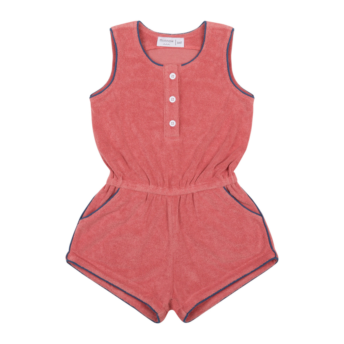 Girl’s Poppy Red French Terry Romper