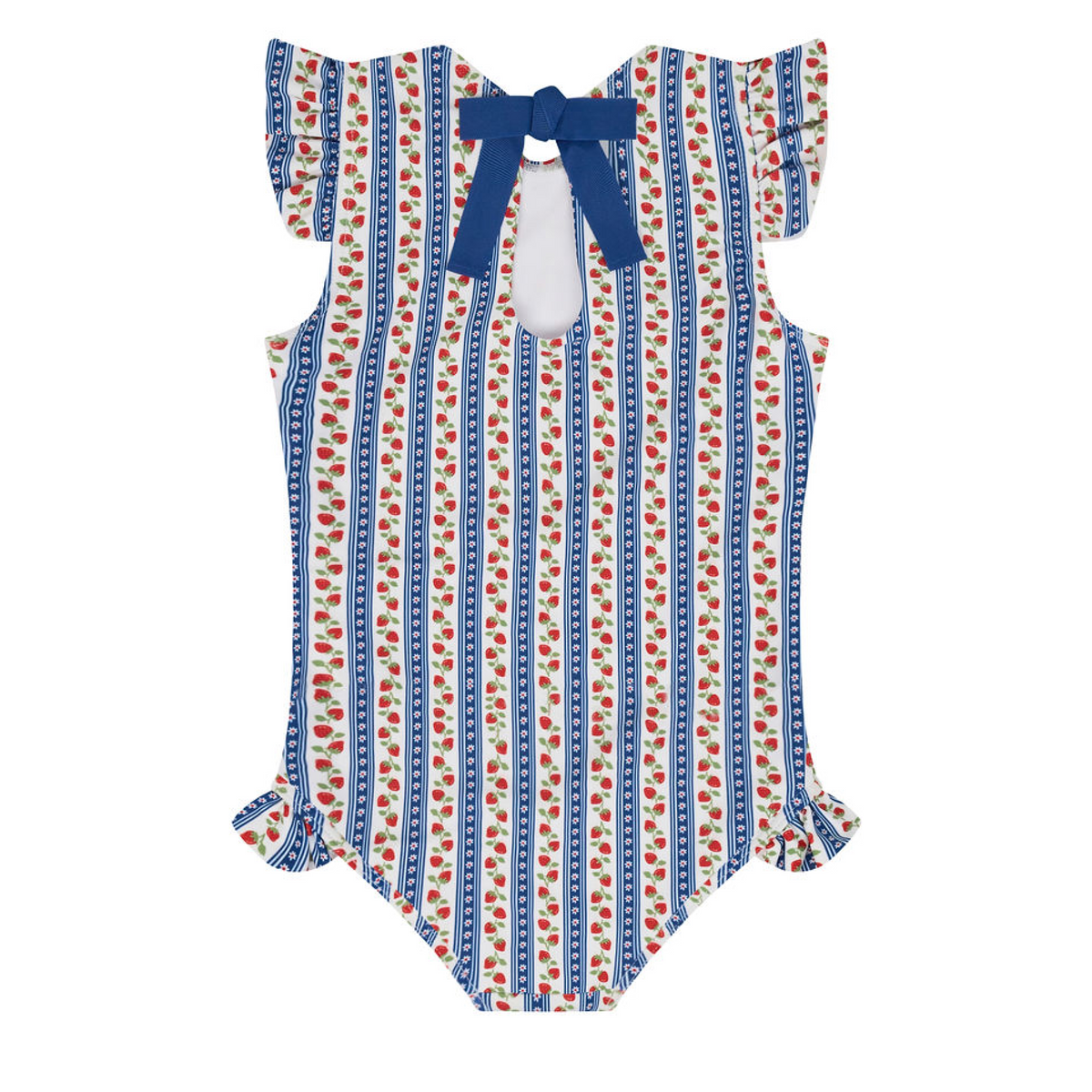 Girls Strawberry Patch Ruffle Cap Sleeve One Piece