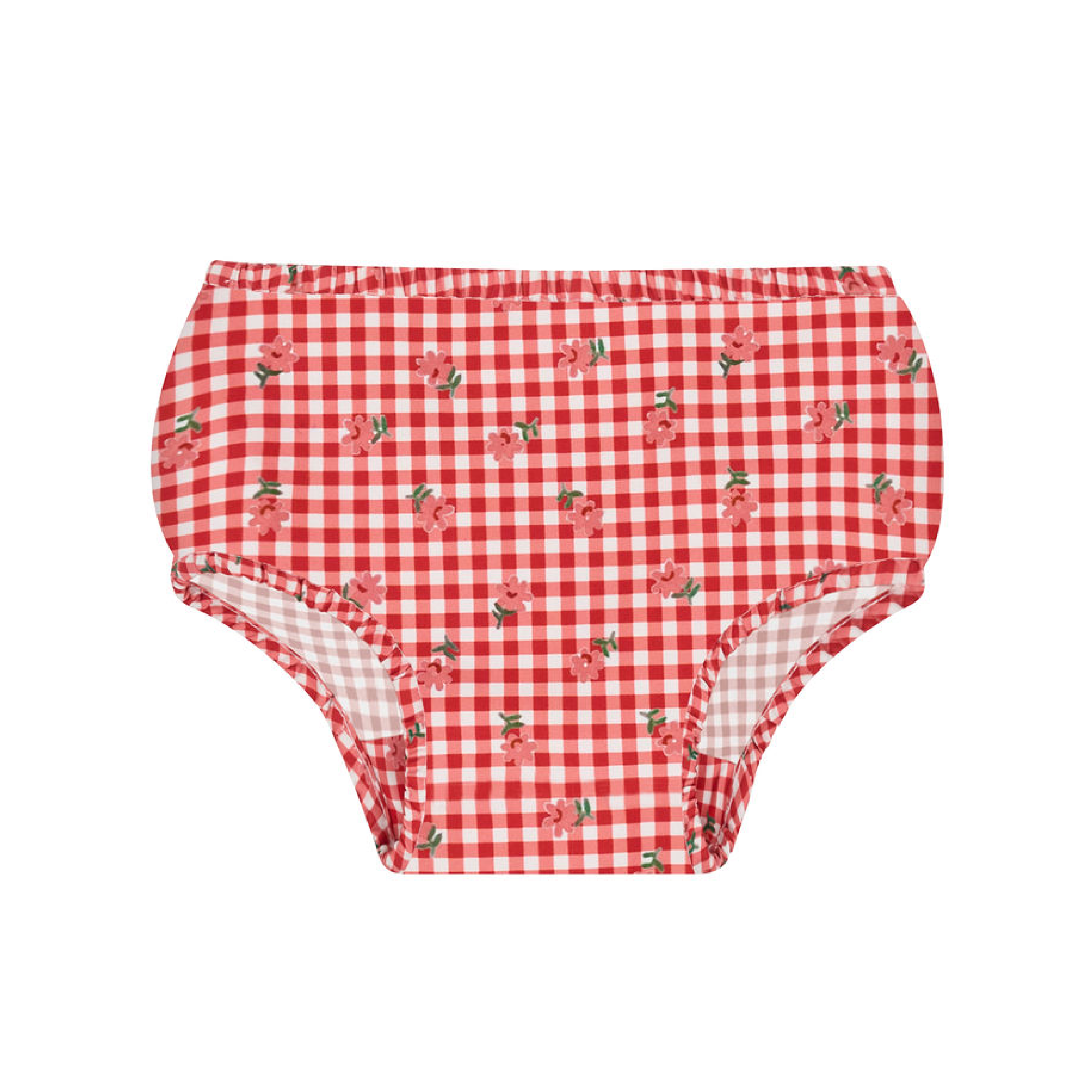Baby Cranberry Gingham Diaper Cover