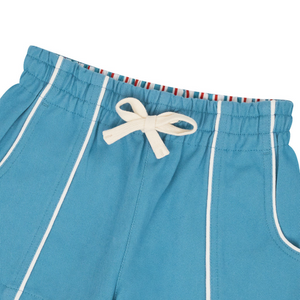 Boys Cerulean Blue Ultra-Soft Twill Shorts