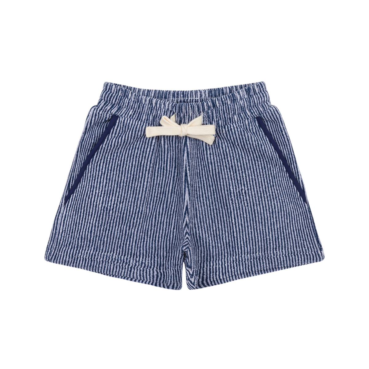 Boy’s Navy Stripe French Terry Short
