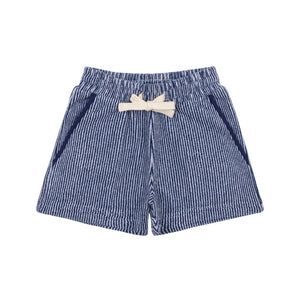 Boy’s Navy Stripe French Terry Short