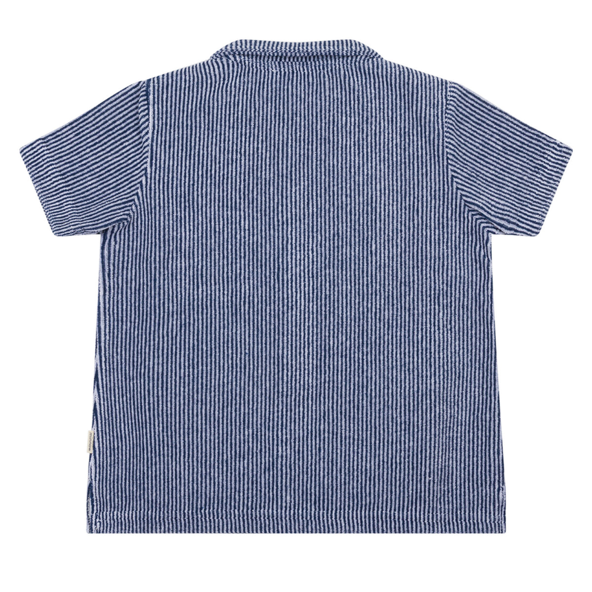 Boy’s Navy Stripe French Terry Button Up