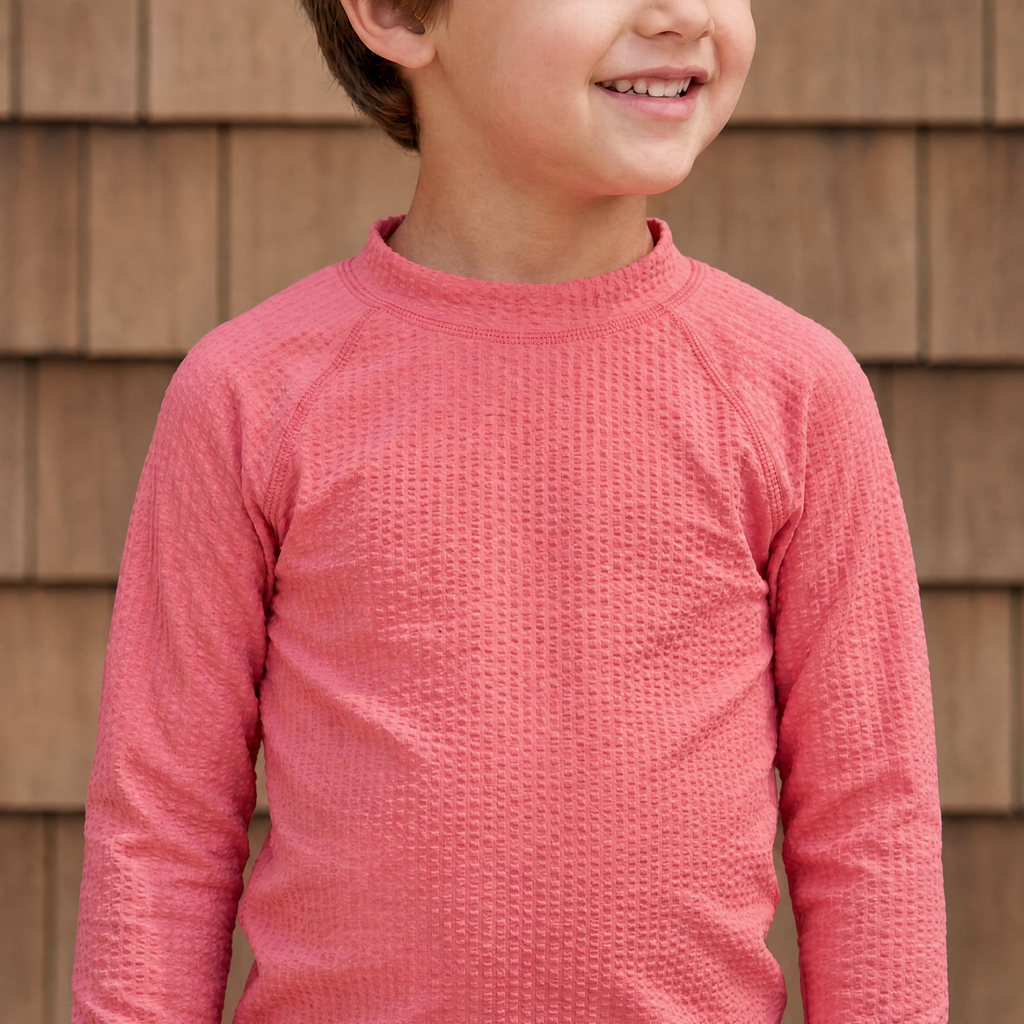 Unisex Sailor Red Seersucker Rashguard
