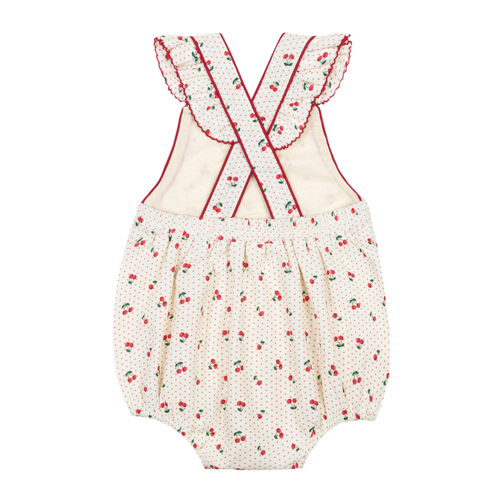 Baby Girl’s Summer Cherries Bubble Romper