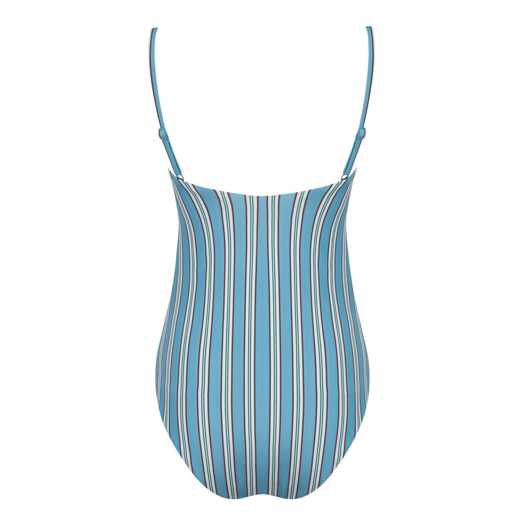 Women’s Isla Blue Stripe Simple One Piece