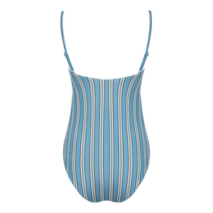 Women’s Isla Blue Stripe Simple One Piece