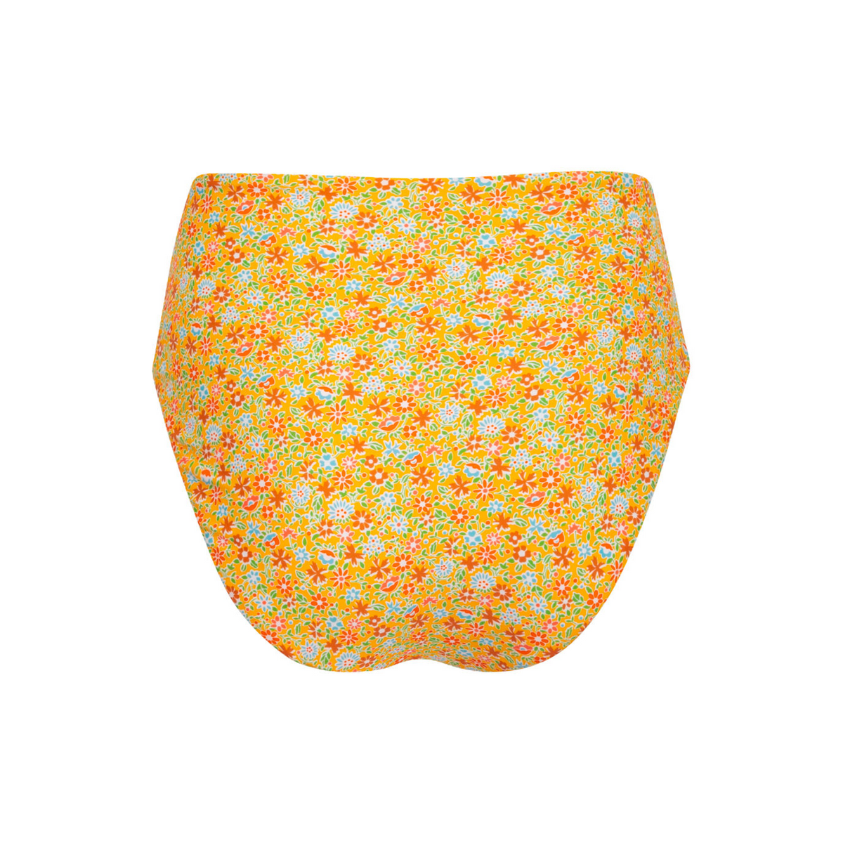 Women’s Marigold Floral High Waisted Bikini Bottom