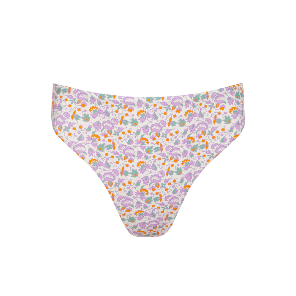 Women’s Orchid Floral Mid Rise Bikini Bottom