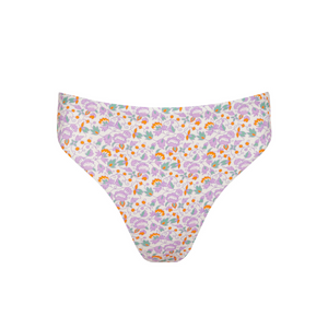 Women’s Orchid Floral Mid Rise Bikini Bottom