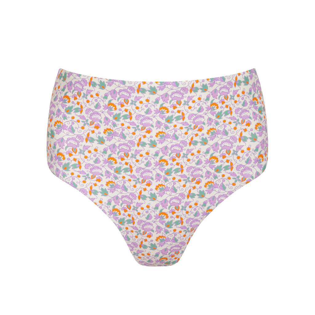 Women’s Orchid Floral High Waisted Bikini Bottom