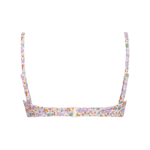 Women’s Orchid Floral Ruffle Bikini Top