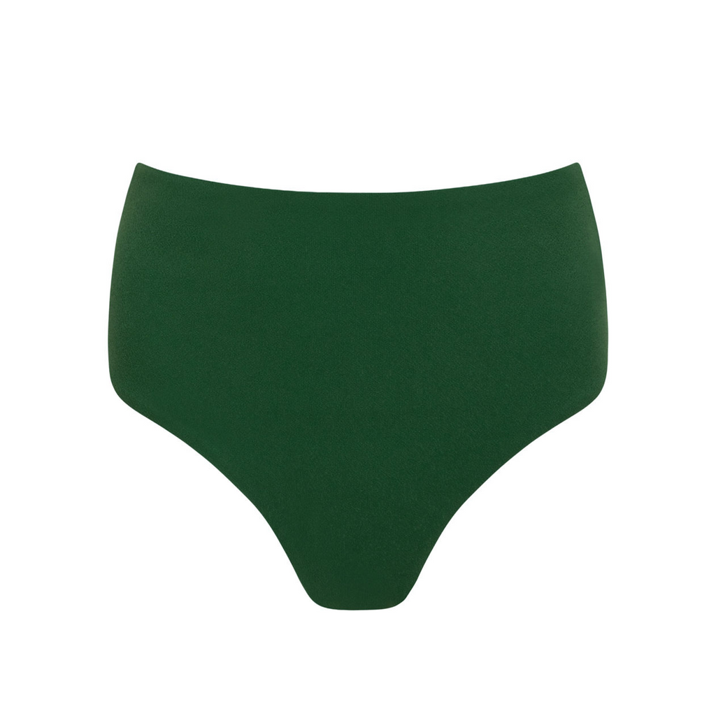 Women’s Palma Green Terry High Waisted Bikini Bottom