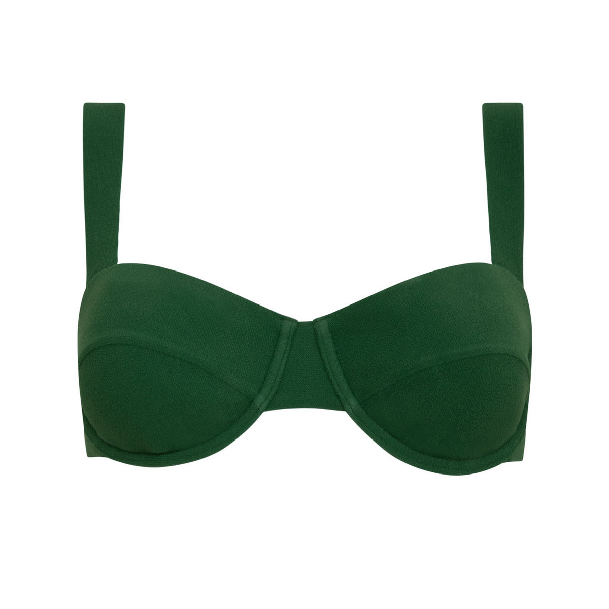Women’s Palma Green Terry Bikini Top with Cups