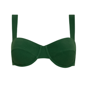 Women’s Palma Green Terry Bikini Top with Cups