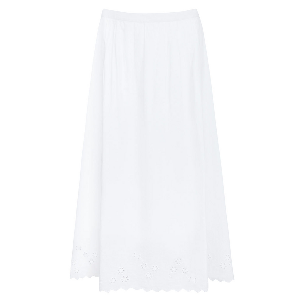 Women’s Embroidered White Skirt