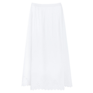 Women’s Embroidered White Skirt